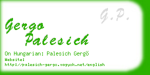 gergo palesich business card